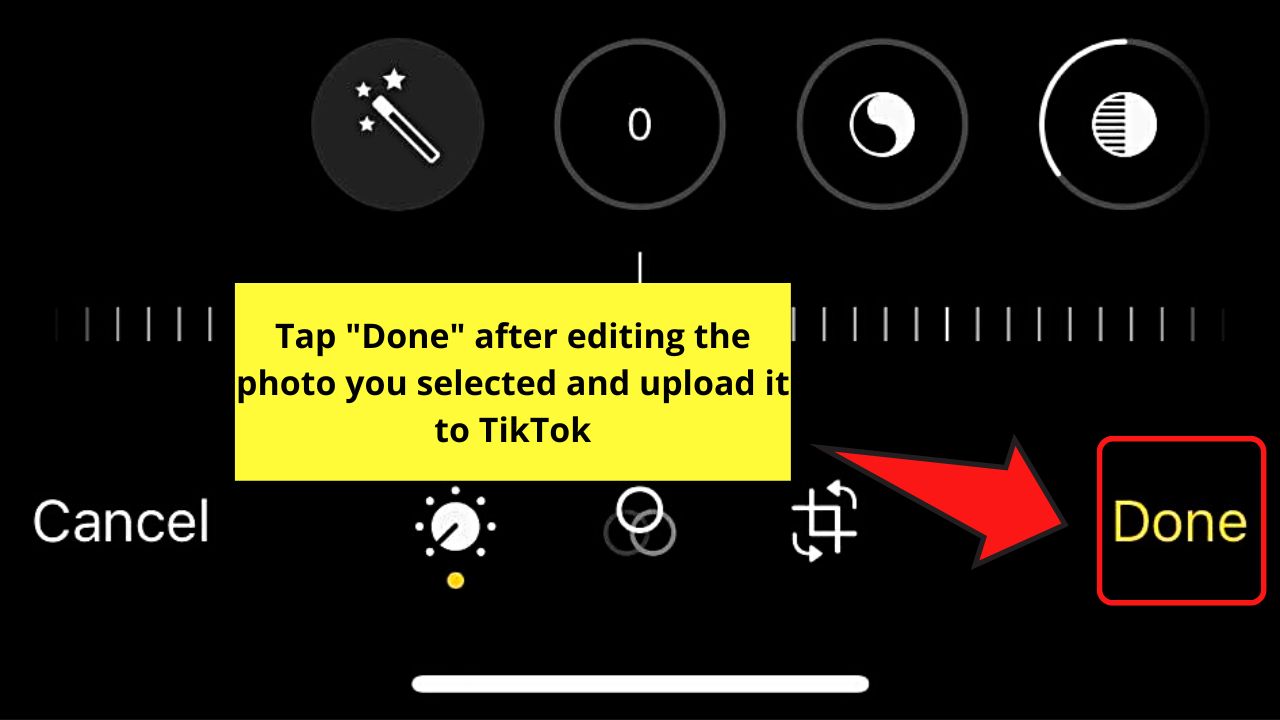 How to Make Pictures Full Screen on TikTok iPhone Using the TikTok Photo Editing Hack Step 14