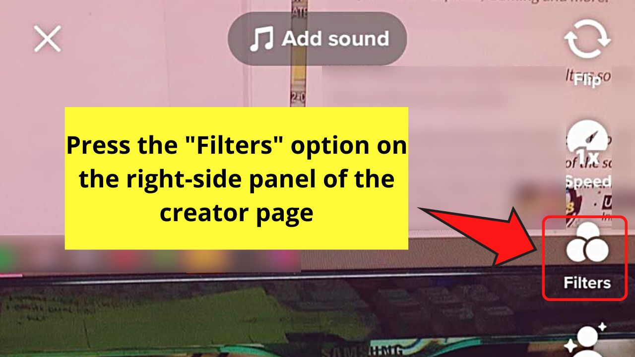 How to Remove a Tiktok Filter by Making a Video Without One Step 2