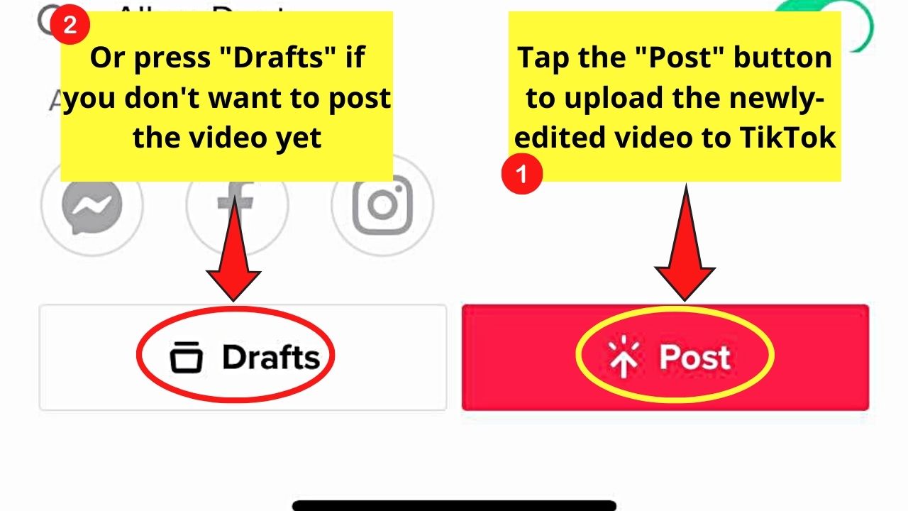 How to Remove a Tiktok Filter in a Drafted Video Step 11