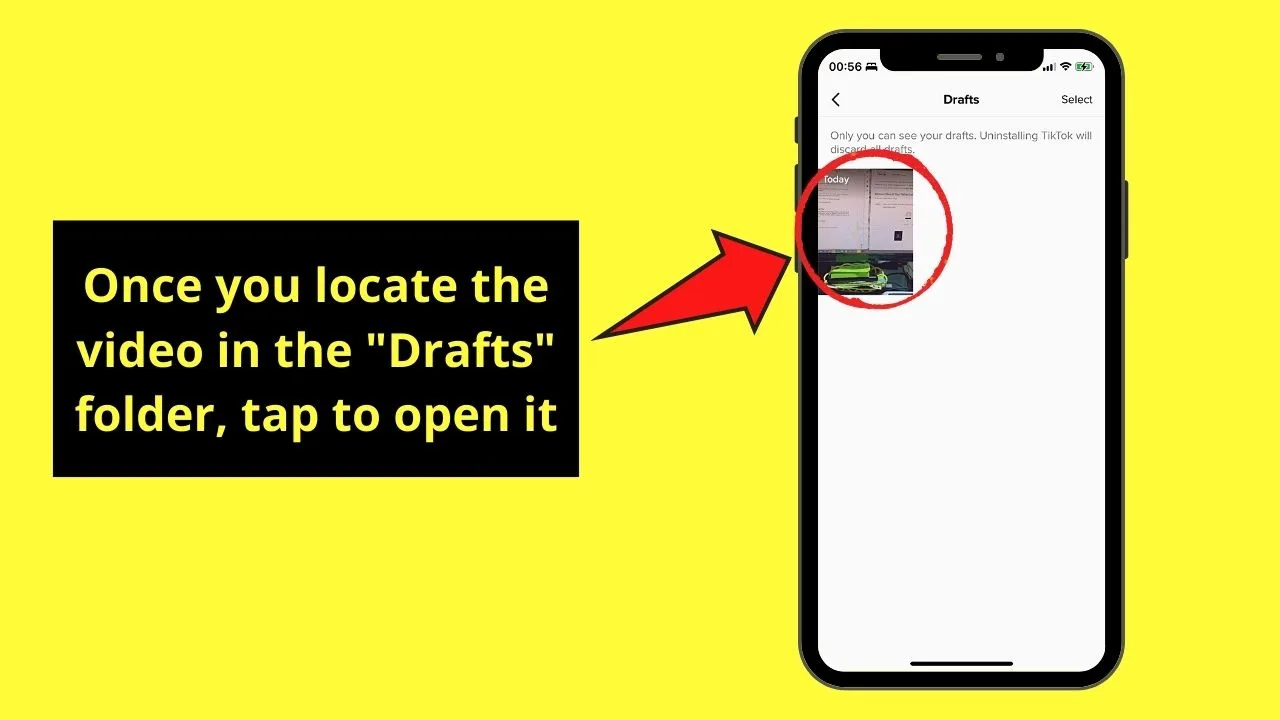 How to Remove a Tiktok Filter in a Drafted Video Step 4