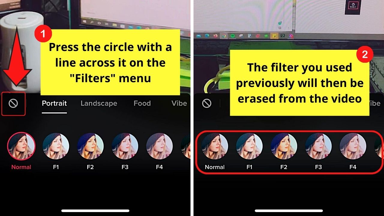 How to Remove a Tiktok Filter in a Drafted Video Step 6