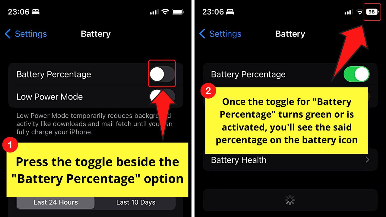 How to Turn on Battery Percentage on the iPhone After iOS 16 Update Step 6