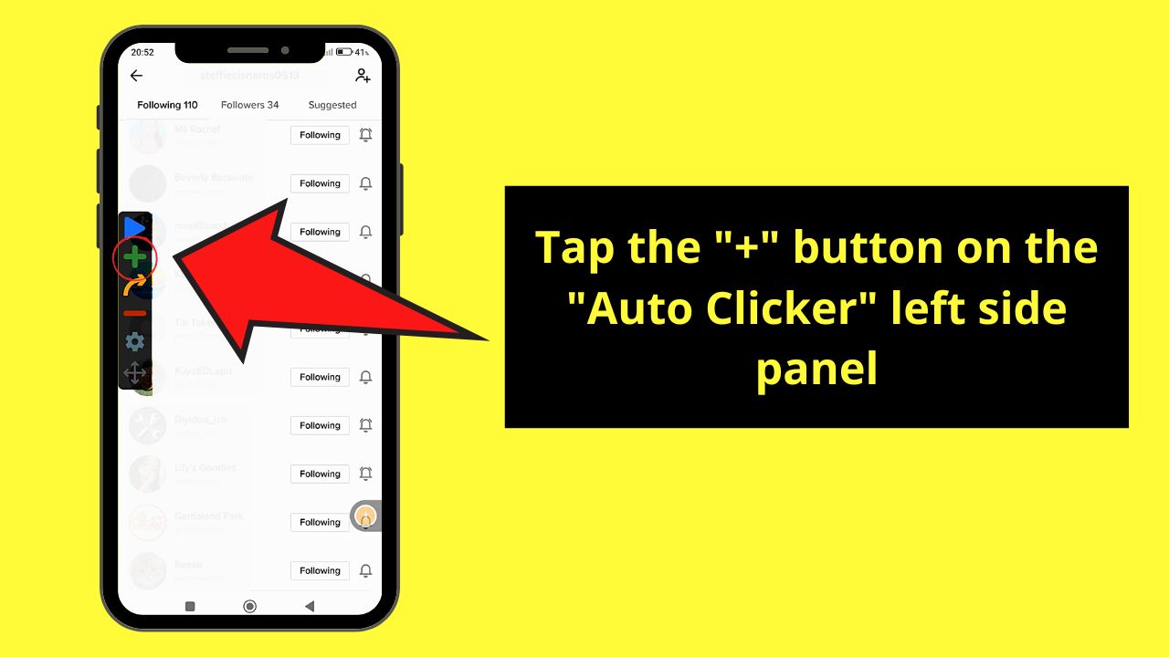 How to Unfollow Everyone on Tiktok by Installing Auto Clicker on Mobile Device Step 7.1