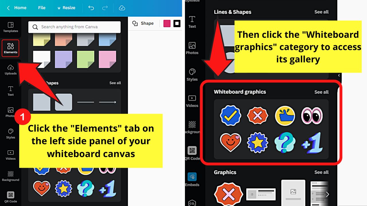 How to Use Canva Whiteboard Step 12.1