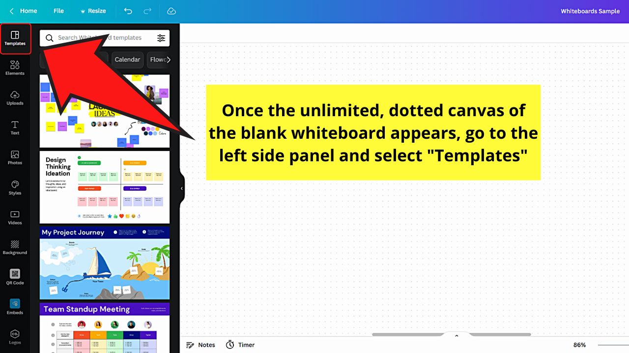 How to Use Canva Whiteboard Step 3