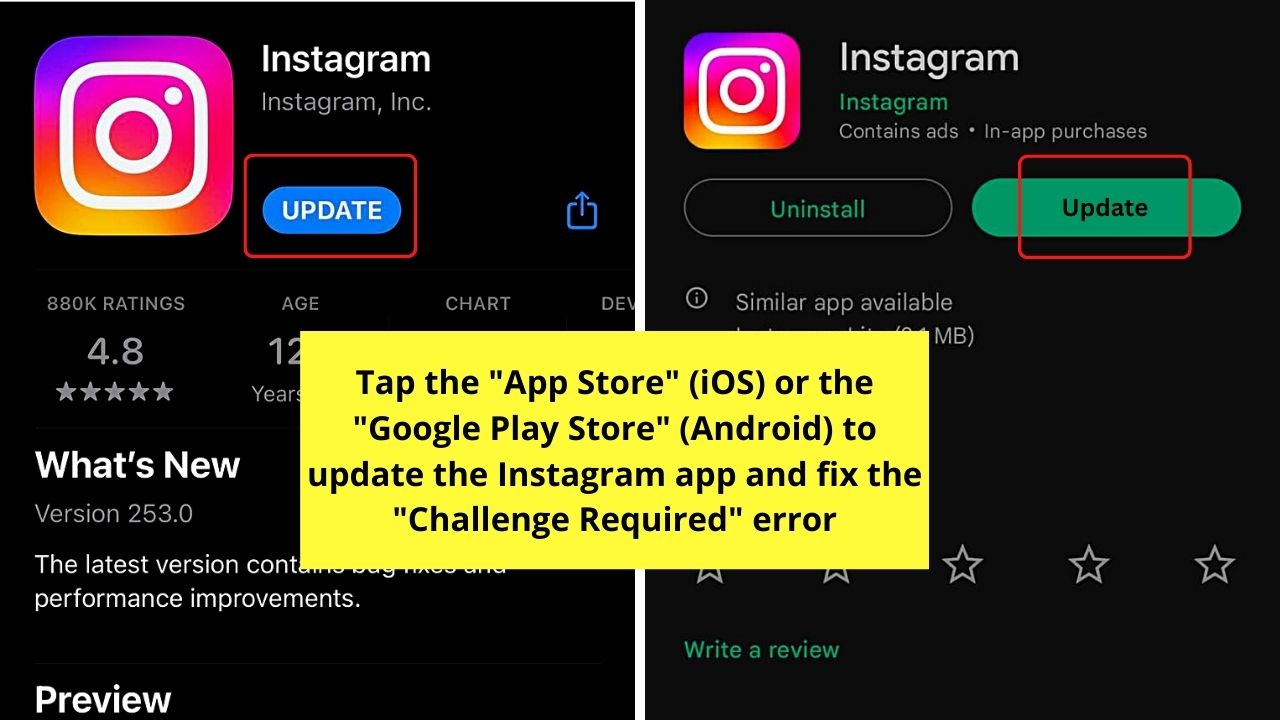 Updating the App to Fix Challenge Required Error on Instagram
