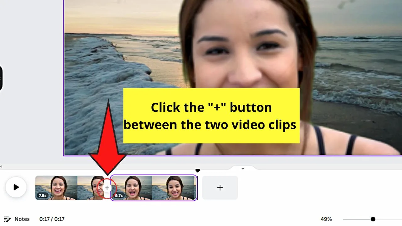 Adding New Slide Transition Effects on Updated Canva Videos Step 1