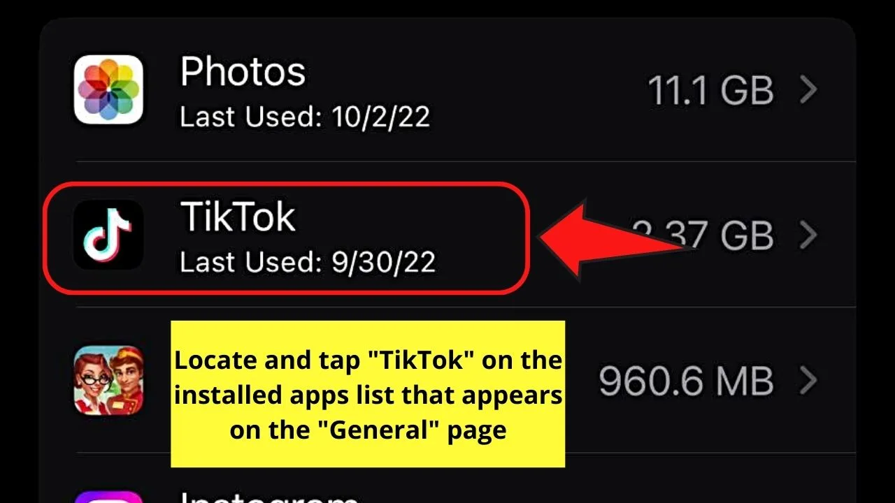Clearing Cache on iPhone When You Can't Change TikTok PFP Step 4