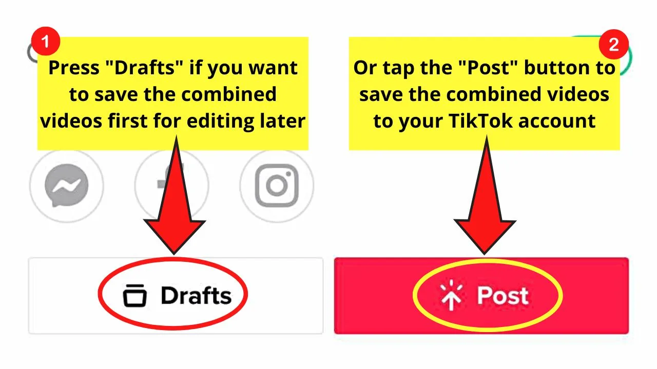 How to Combine Multiple Recorded Videos on TikTok Step 9