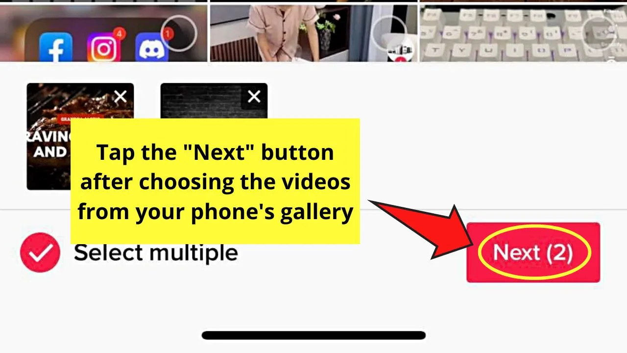 How to Combine Videos on TikTok Step 4