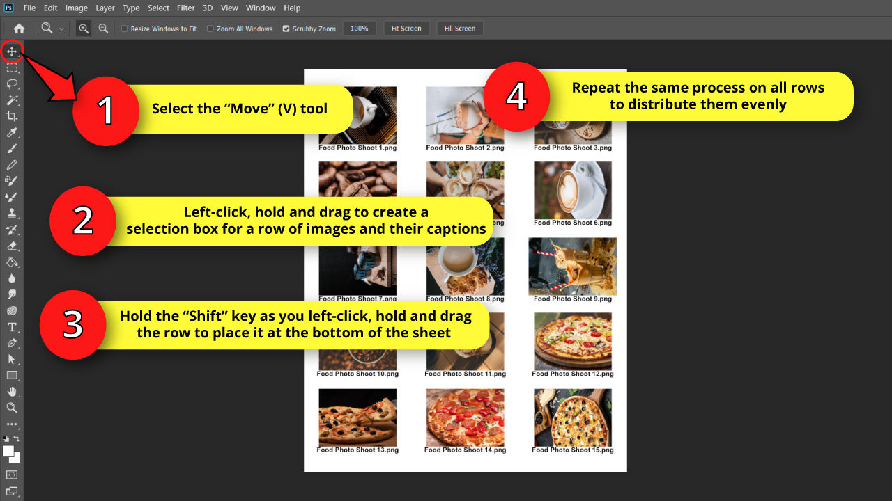 How to Customize the Generated “Contact Sheet II” in Photoshop Step 1