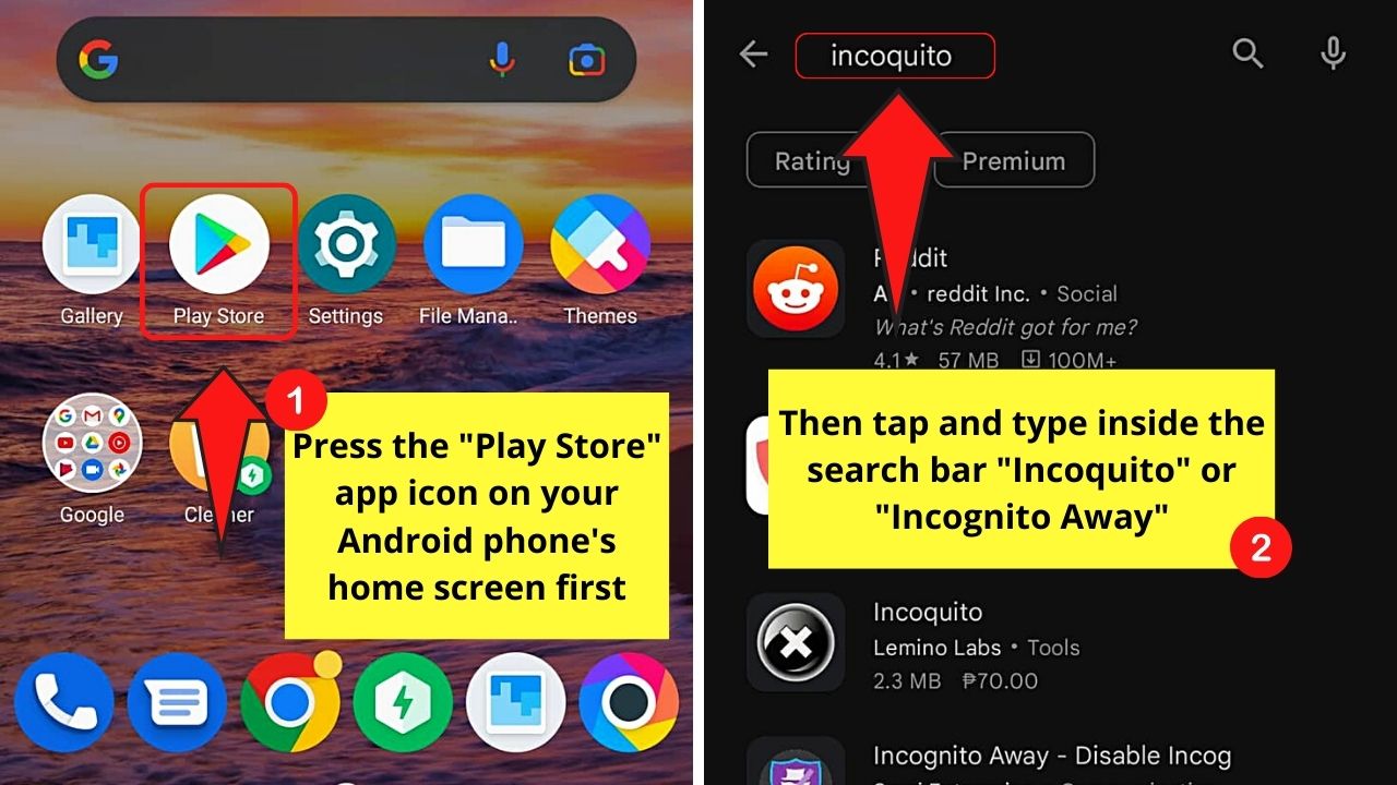 How to Disable Incognito Mode on Android by Using Third Party Apps Step 1