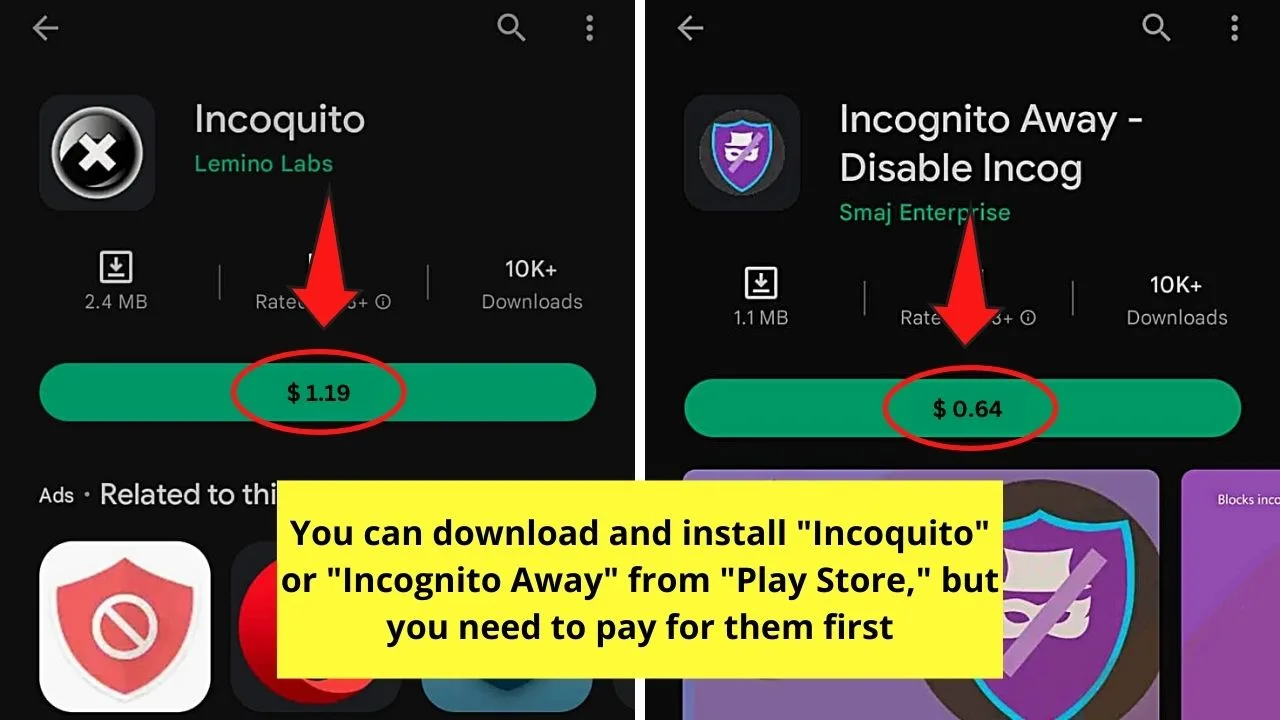 How to Disable Incognito Mode on Android by Using Third Party Apps Step 2