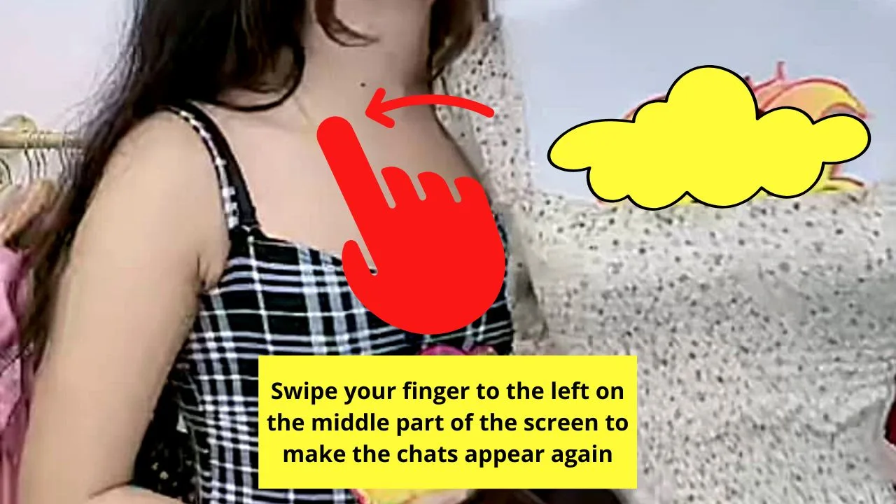 How to Hide Chat on TikTok Live as a Viewer by Swiping Away to the Side Step 4