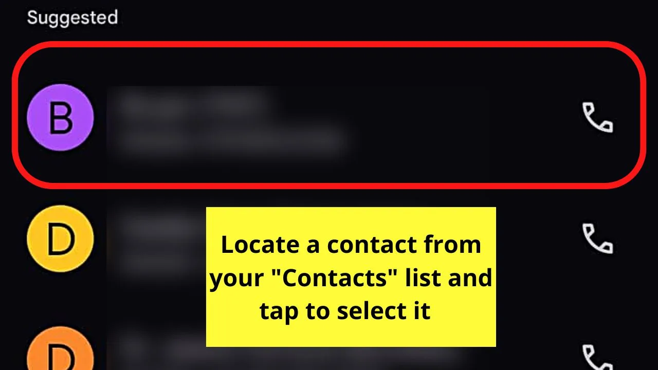 How to Make A Contact Ring on Silent Android Step 3