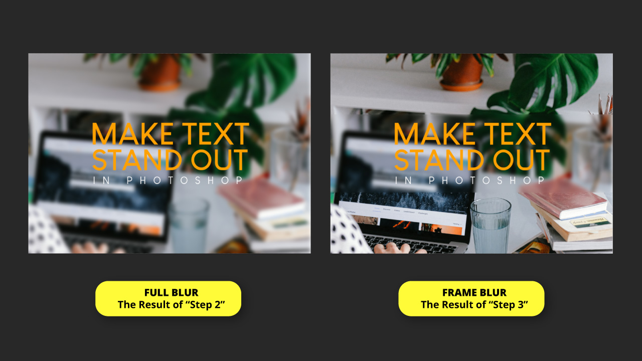 How to Make Text Pop Using Blur Filter in Photoshop The Result