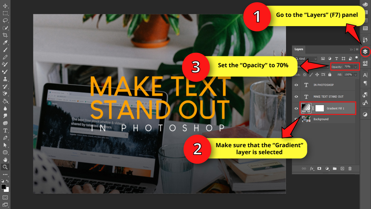 How to Make Text Pop Using Transparent Gradients in Photoshop Step 2