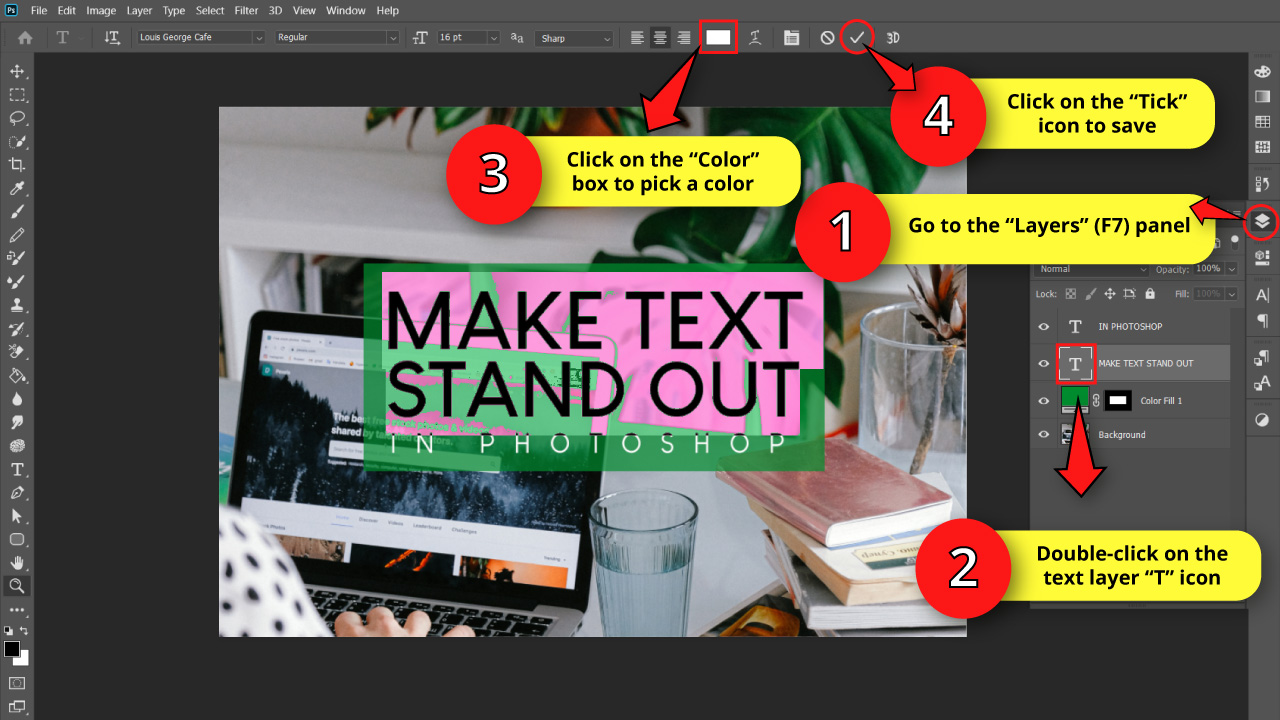 How to Make Text Pop Using a Frames in Photoshop Step 4