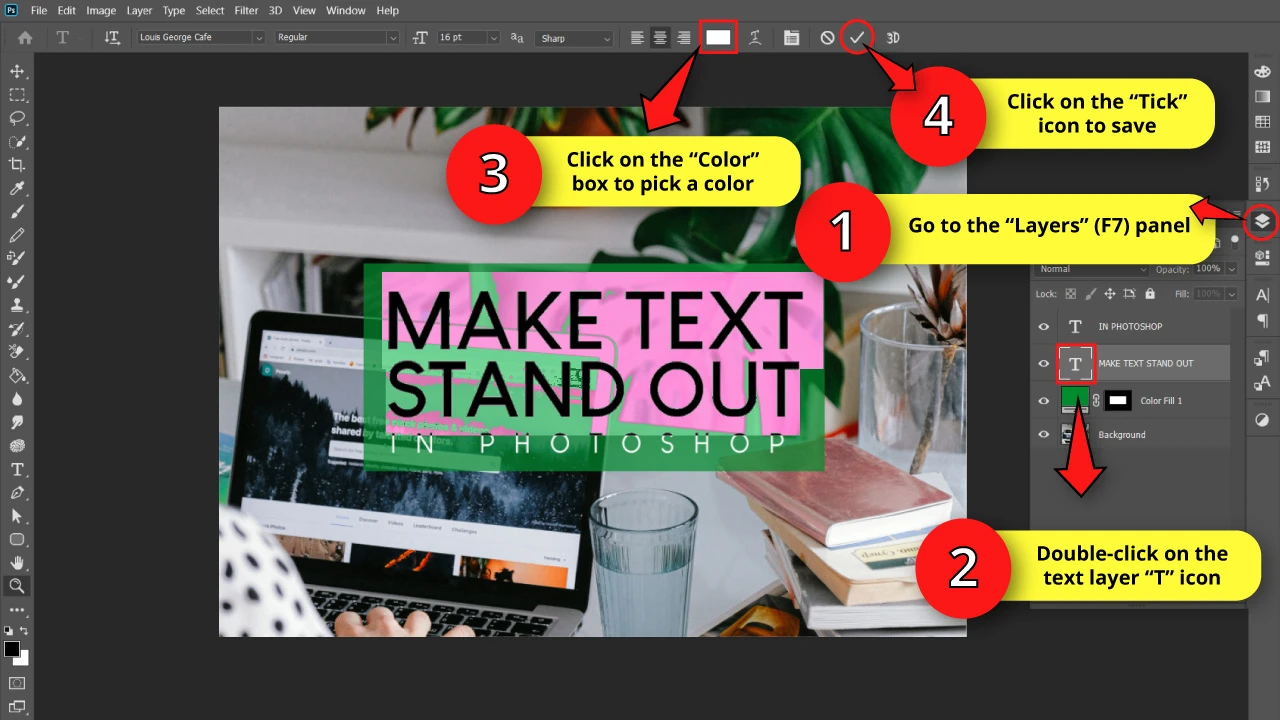 How to Make Text Pop Using a Frames in Photoshop Step 4