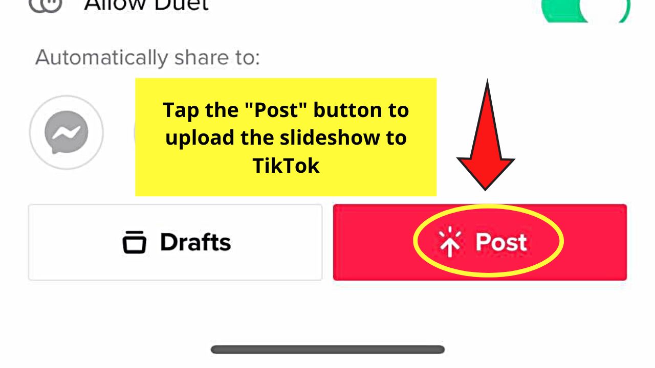 How to Make a Video Then Add Pictures on TikTok by Uploading from Phone Gallery Step 9