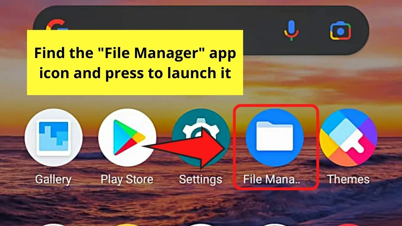How to Send a PDF Via Text Message on Android from File Manager Step 1