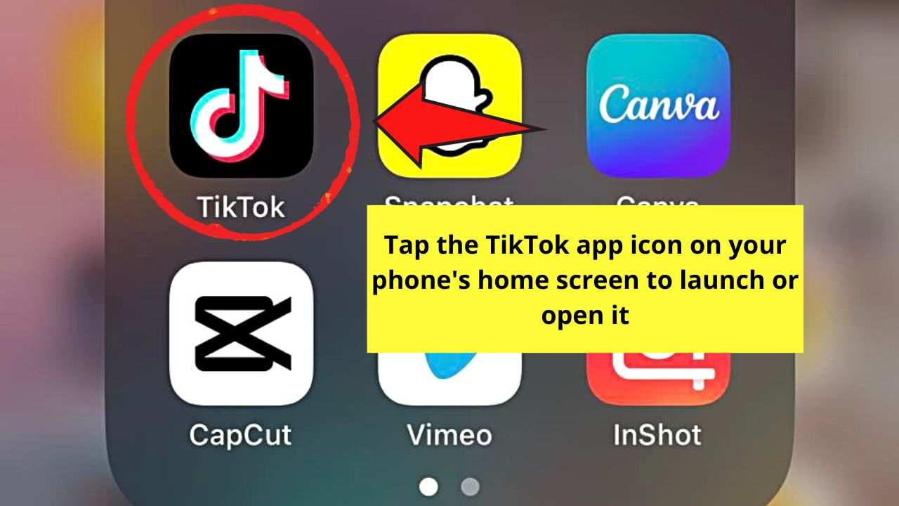 How to Turn Off Notifications on the TikTok App Step 1