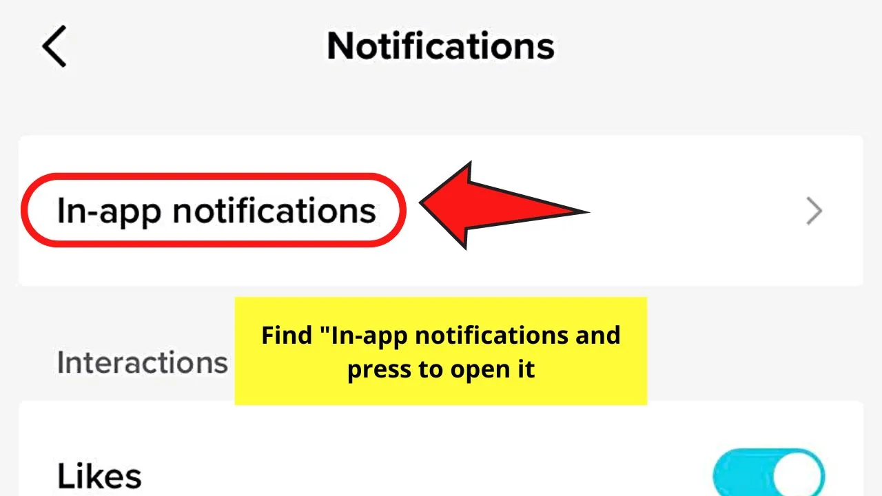 How to Turn Off Notifications on the TikTok App Step 5