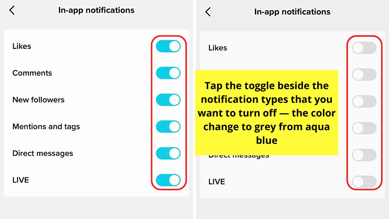 How to Turn Off Notifications on the TikTok App Step 6