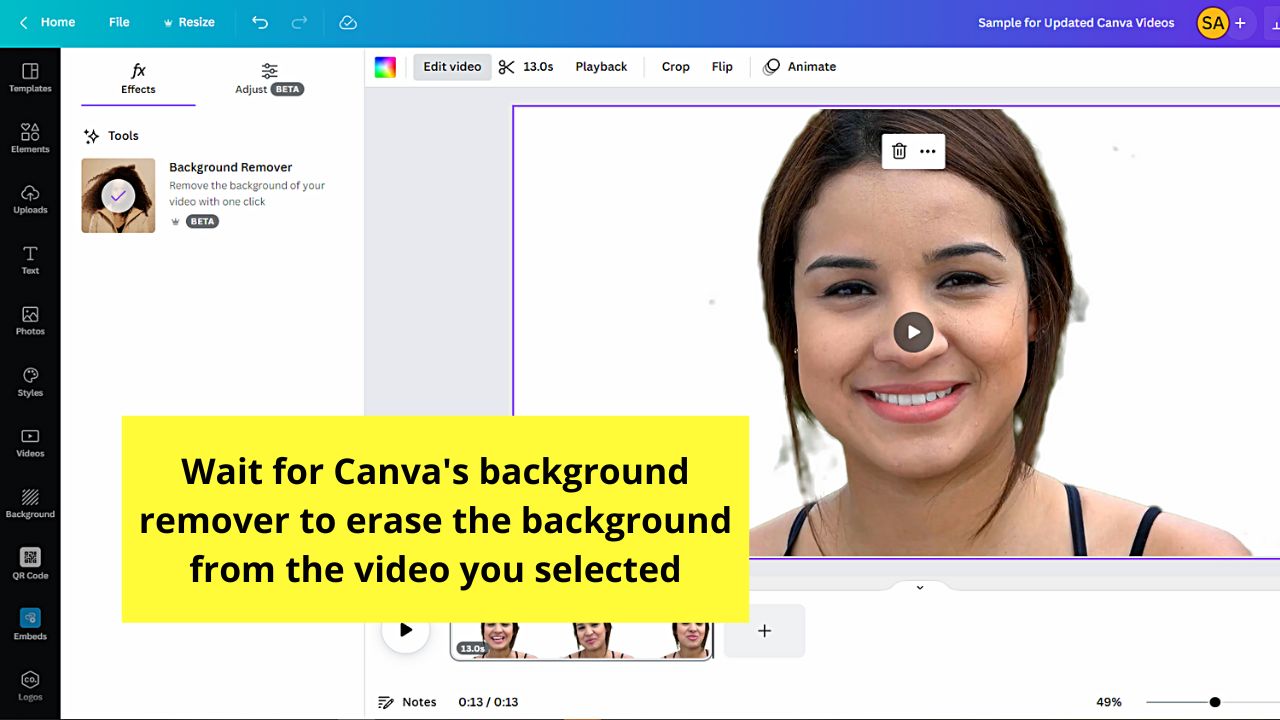 Using the Background Remover for Updated Canva Videos 4