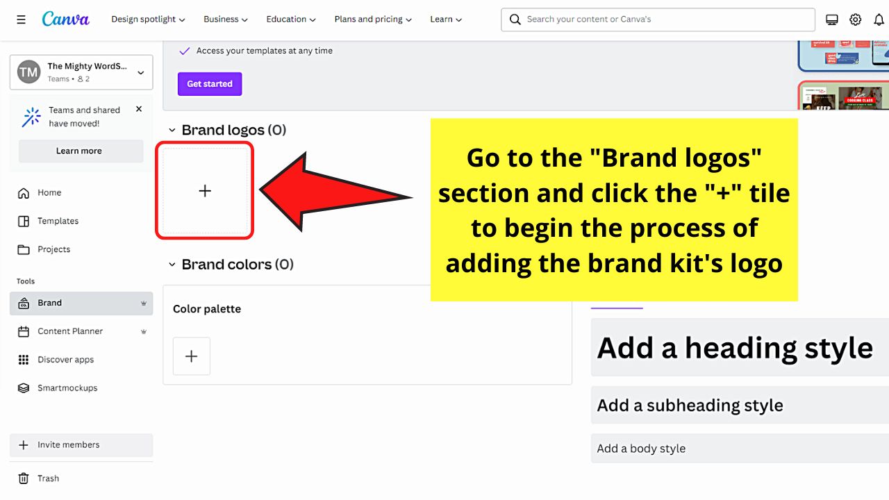 How to Create a New Brand Kit in Canva Step 5