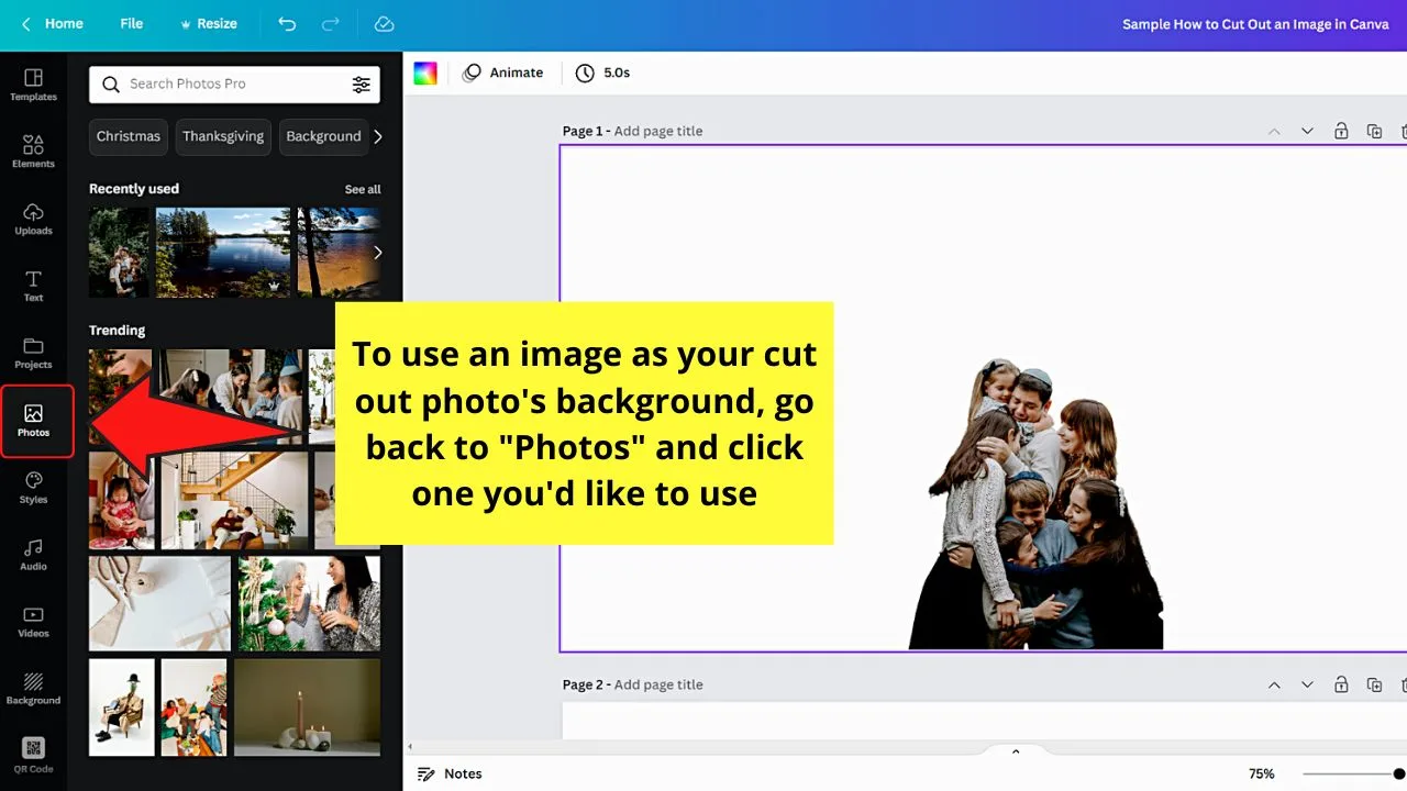 How to Cut Out an Image in Canva Step 8