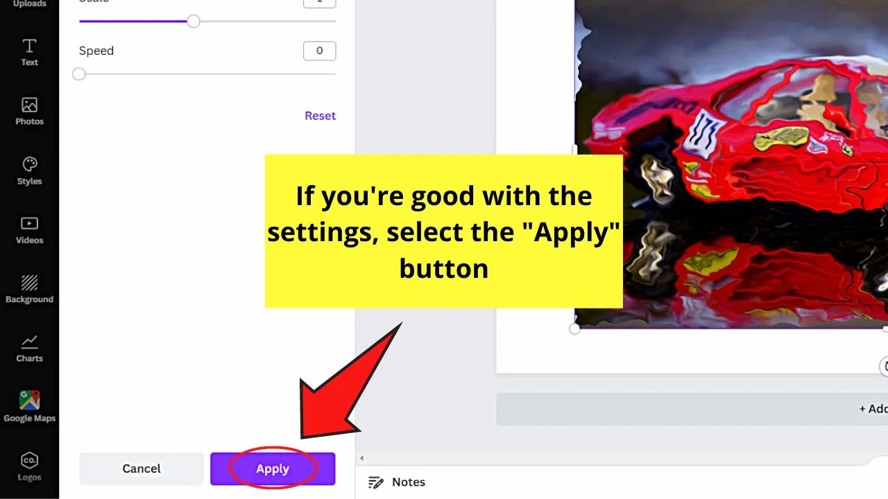 How to Distort an Image in Canva Step 10