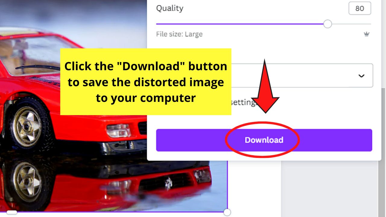 How to Distort an Image in Canva Step 11.3