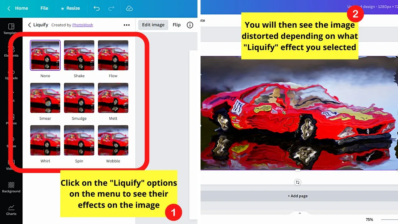 How to Distort an Image in Canva Step 7