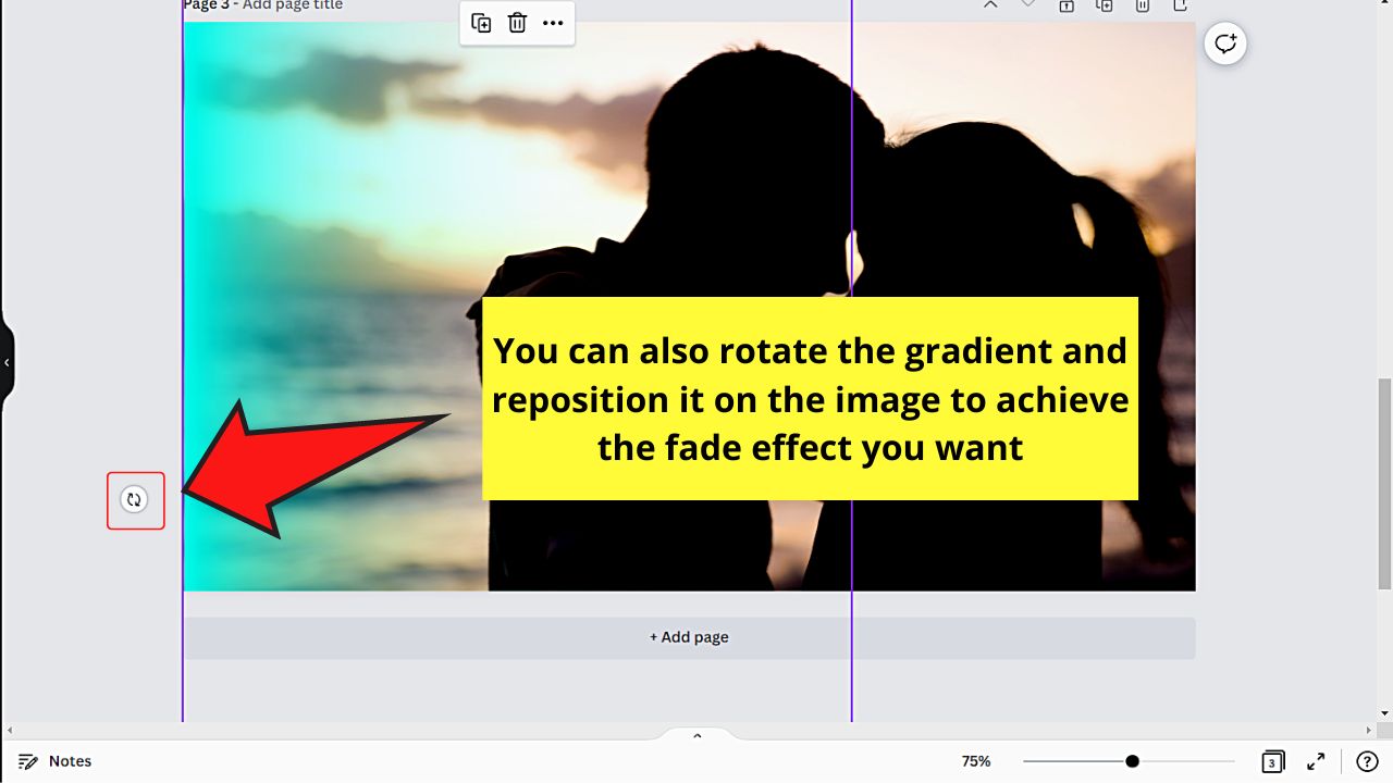 How to Fade an Image in Canva Using a Fade-to-Transparent Gradient Step 5