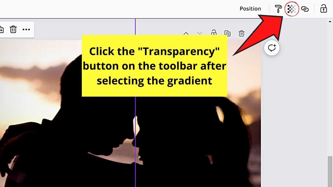 How to Fade an Image in Canva Using a Fade-to-Transparent Gradient Step 7.1