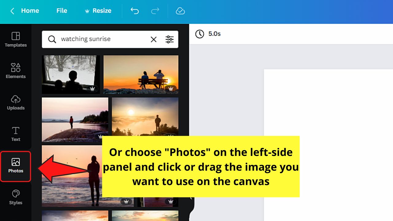 How to Fade an Image in Canva Using the Transparency Slider Step 1.2
