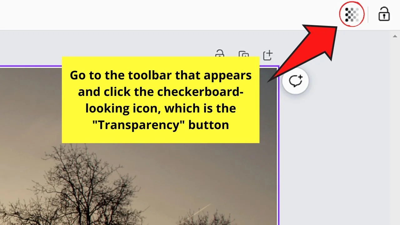 How to Fade an Image in Canva Using the Transparency Slider Step 3