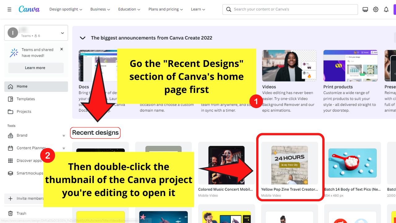 How to Know the Size in Canva by Checking the File Tab Step 1.1