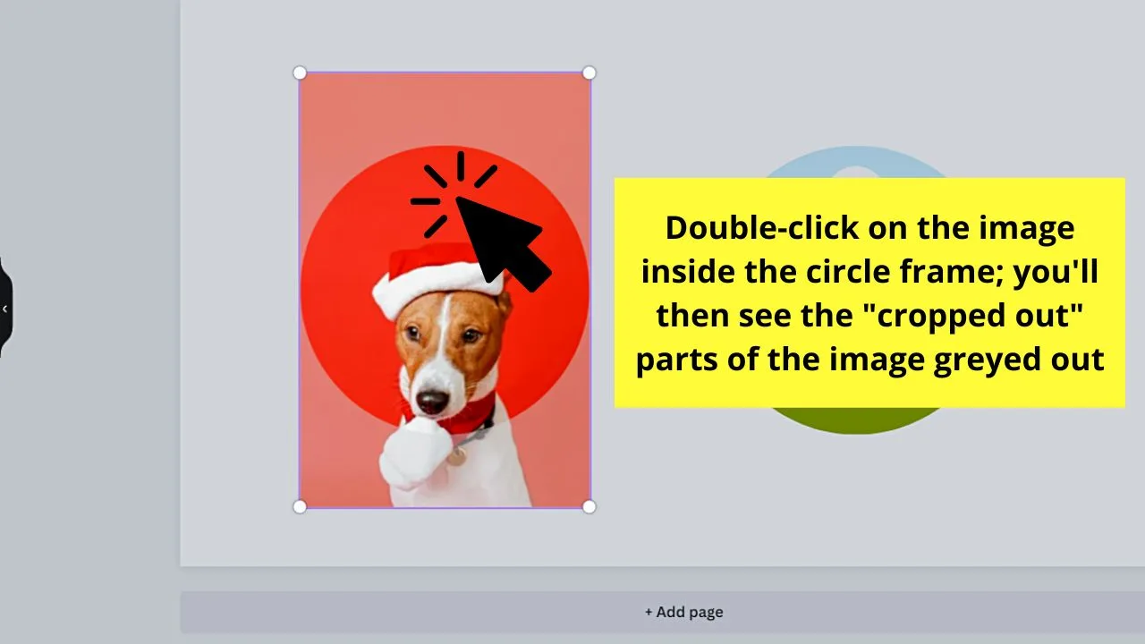 How to Make an Image a Circle in Canva by Using a Circular Frame Step 7.1