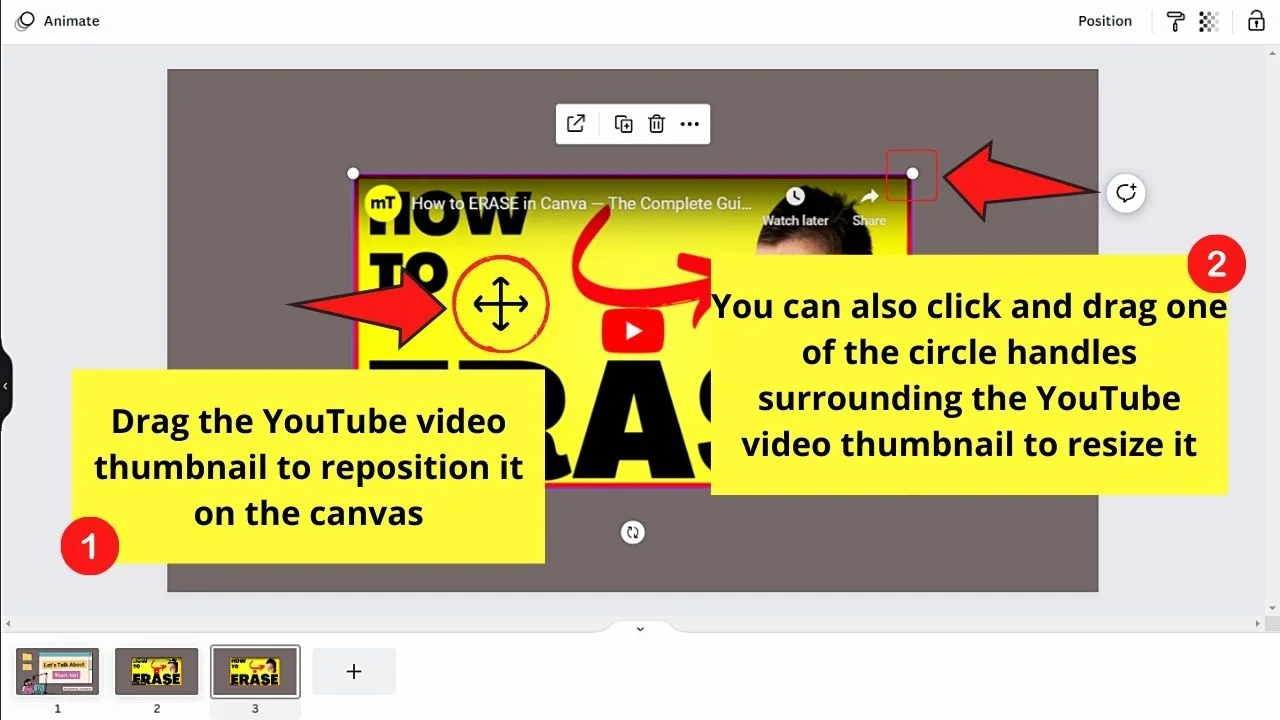 How to Put a Youtube Video into Canva by Adding the YouTube App from the Apps Tab Step 5