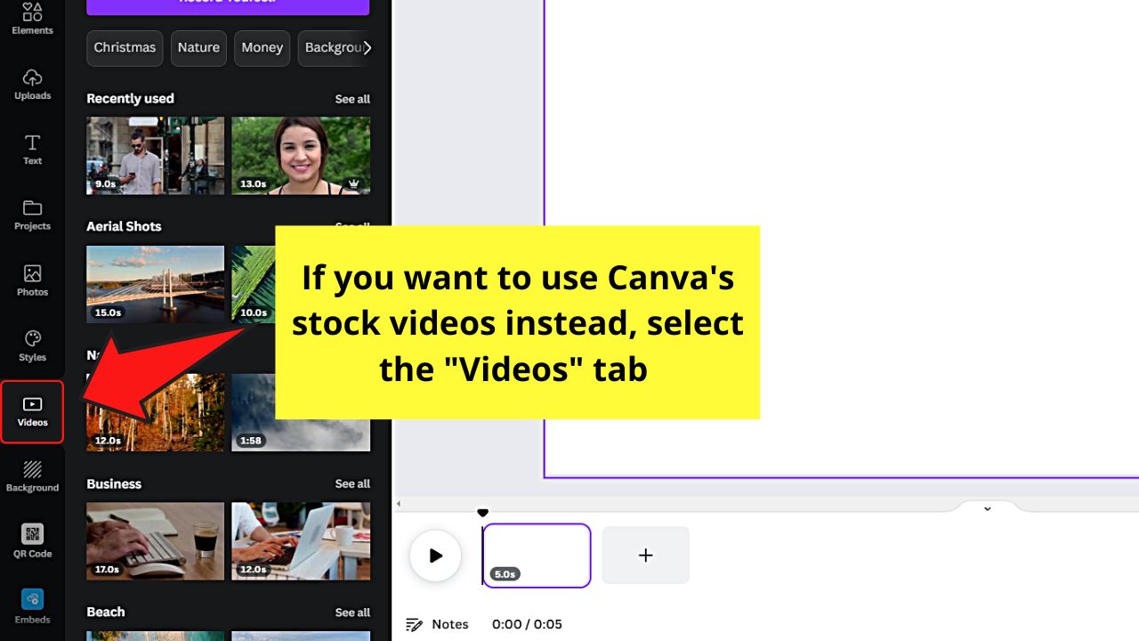 How to Remove the Background of a Video in Canva Step 1.2