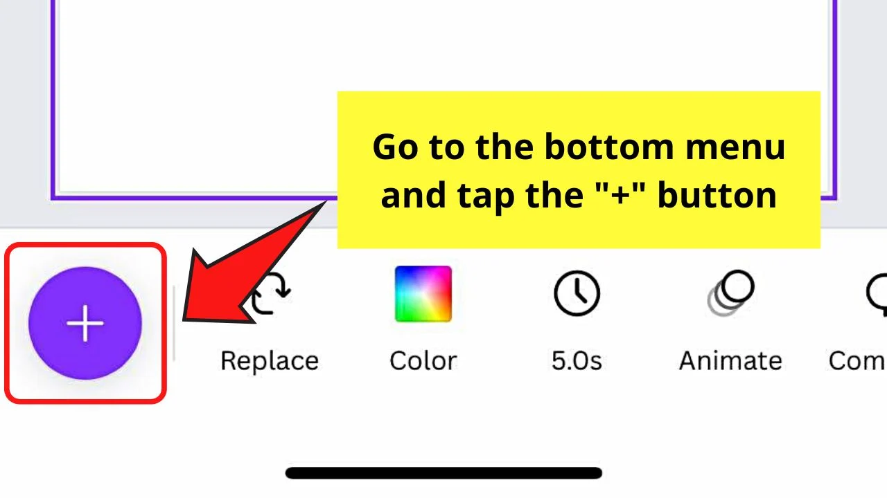 Adding Colored Background to the Text Box in Canva by Using Shapes Step 1