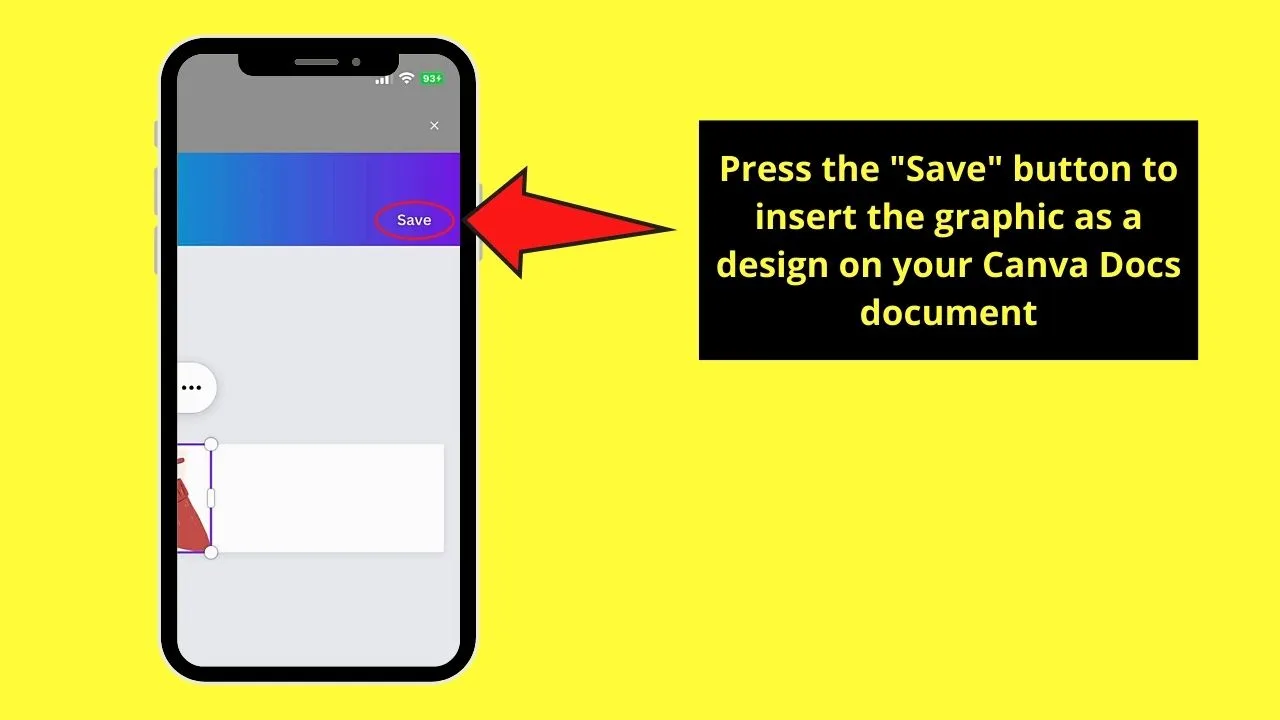 Adding Graphics to Canva Docs on Mobile Phone Step 10