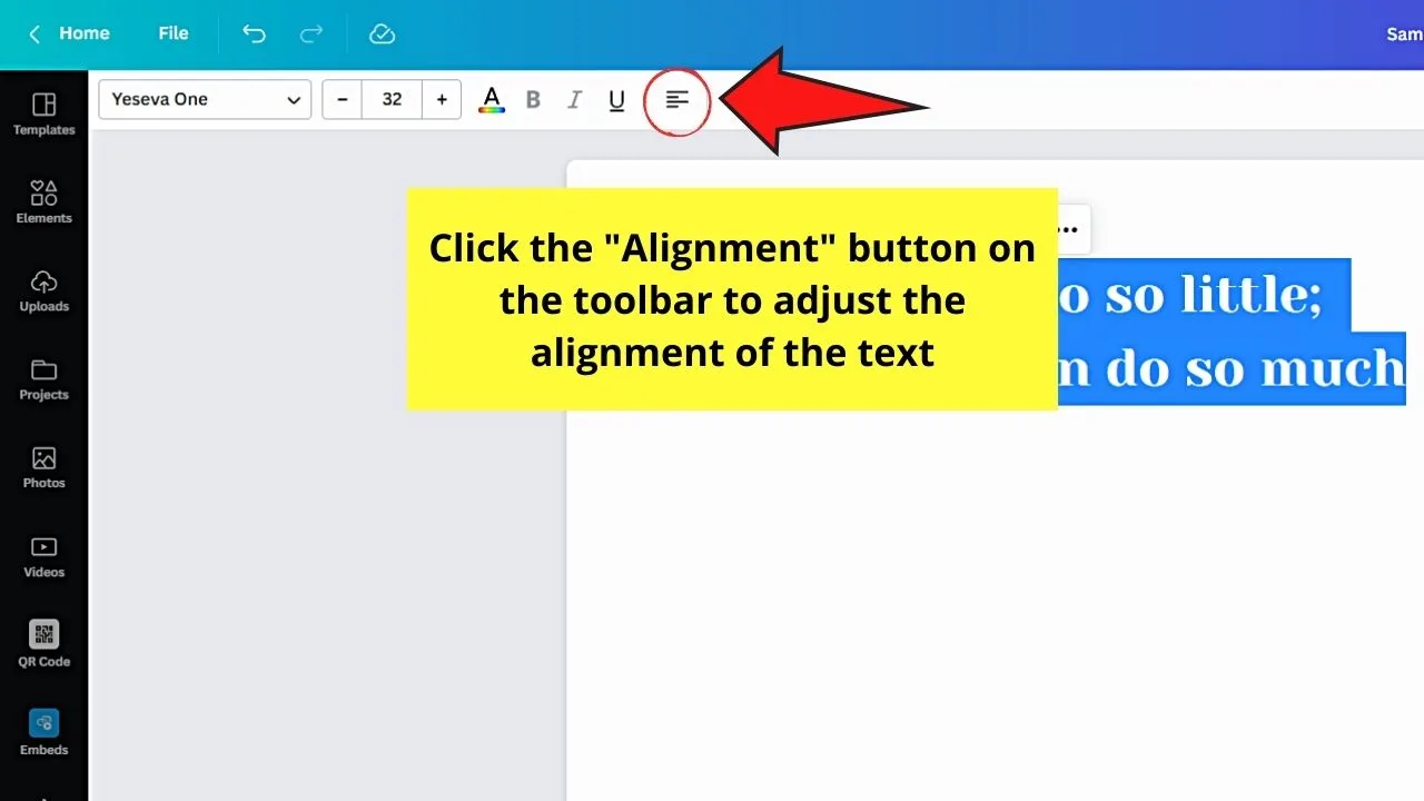 Adding Text to Canva Docs Step 5