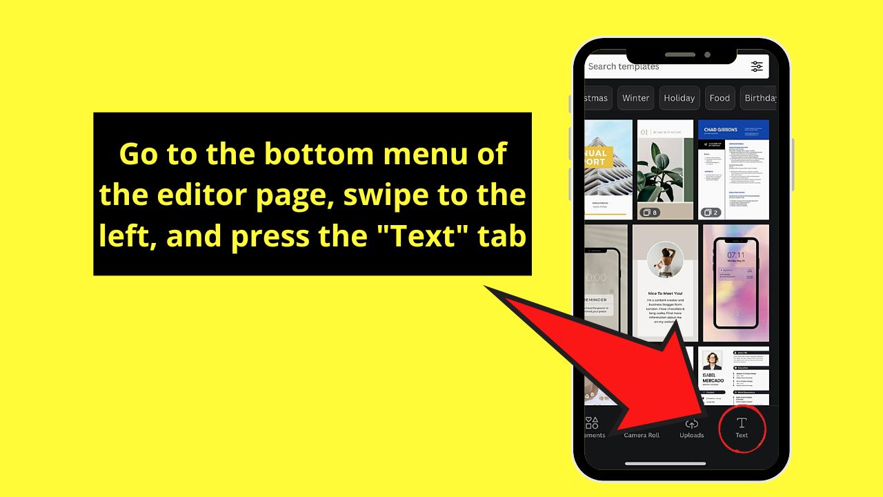 How to Add a Text Box on Canva Mobile Step 4
