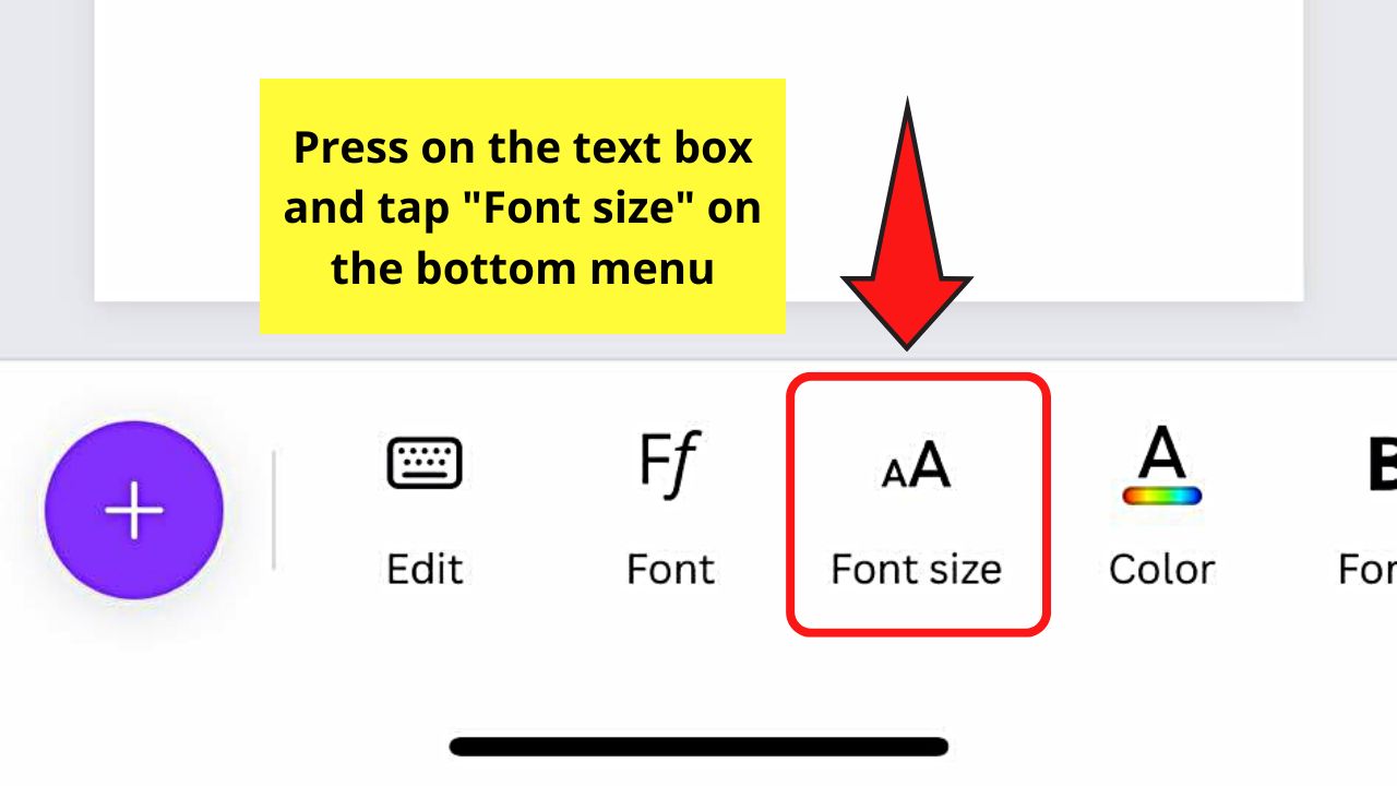 How to Add a Text Box on Canva Mobile Step 6