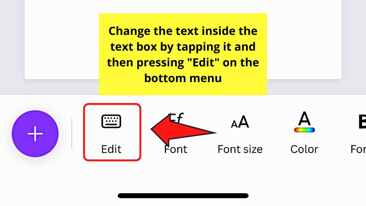 How to Add a Text Box on Canva Mobile Step 7