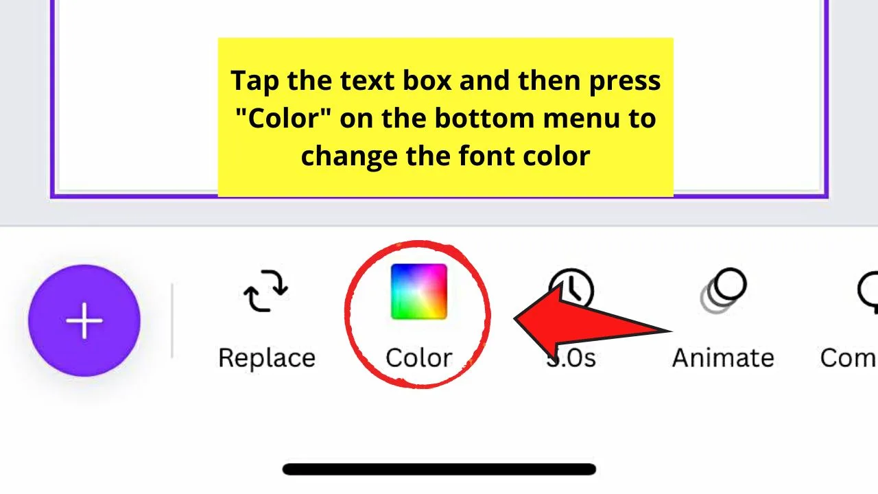 How to Add a Text Box on Canva Mobile Step 8