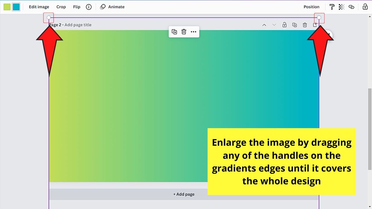 How to Make a Gradient Background in Canva Using Customizable Gradients Step 5